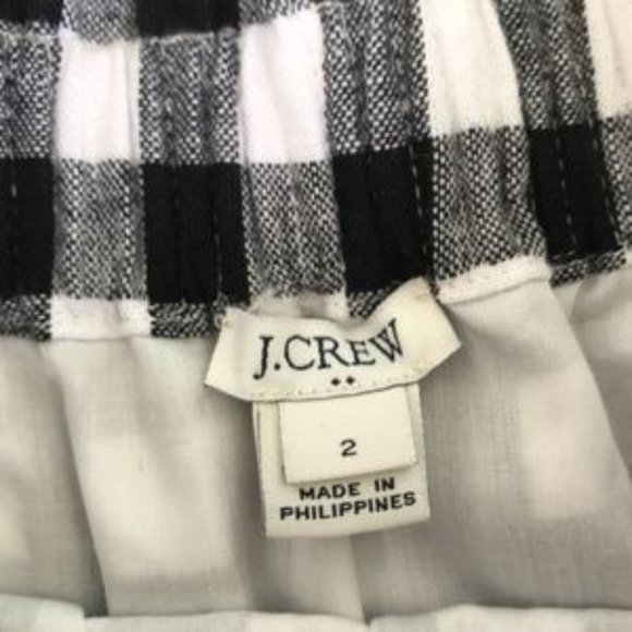 J. Crew Factory Gingham Scalloped Sidewalk Skirt - Picture 5 of 12